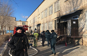 При пожаре в инфекционной больнице в Астрахани погибли два человека